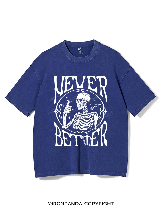 NEVER BETTER VINTAGE GYM SHIRT