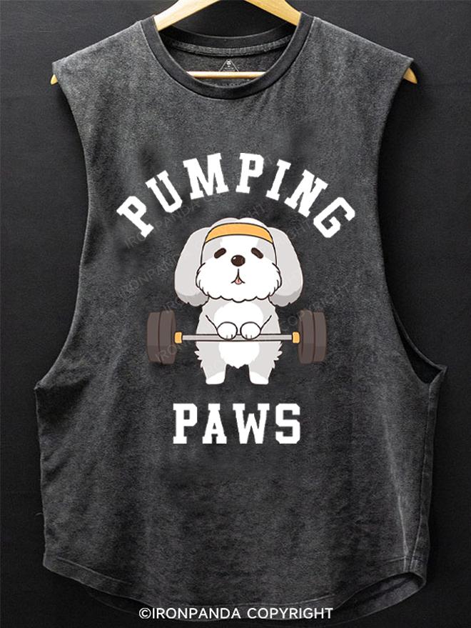 Dog Pumping Paws SCOOP BOTTOM COTTON TANK