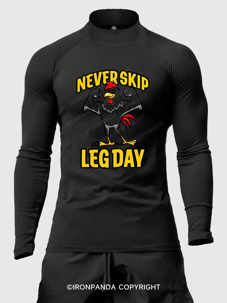 Never Skip Leg Day Men's Fitted Mock