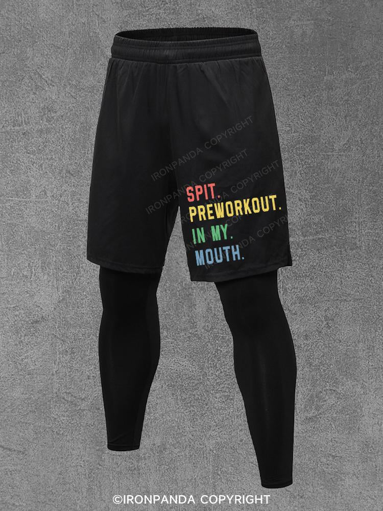 spit preworkout in my mouth Performance Training Pants