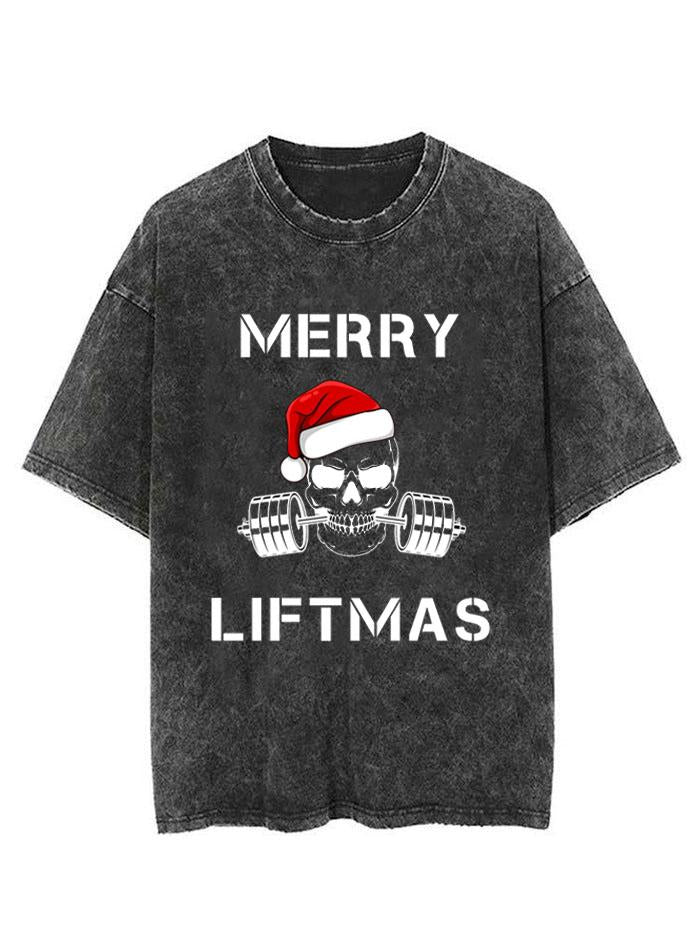 Merry Liftmas Christmas Vintage Gym Shirt