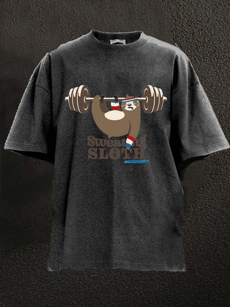 SWEATING SLOTH Washed Gym Shirt