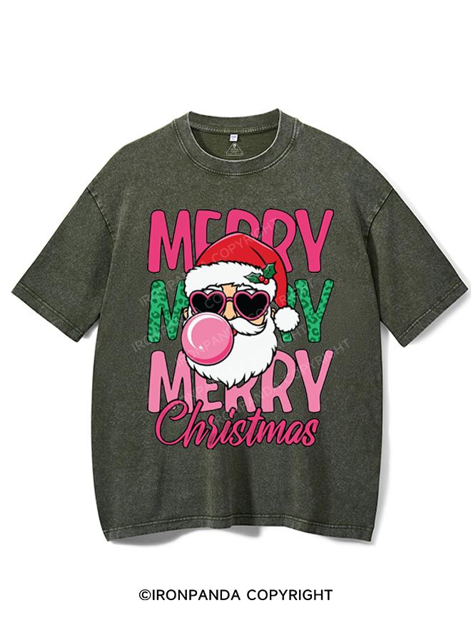 MERRY MERRY MERRY CHRISTMAS VINTAGE GYM SHIRT