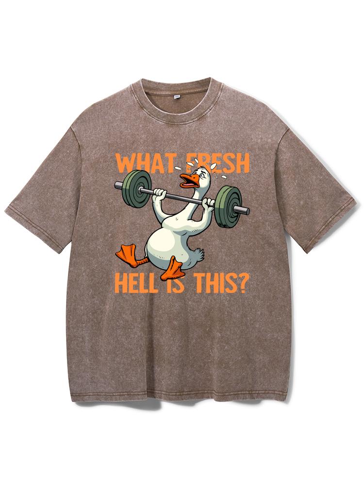 what fresh hell is this  Washed Gym Shirt