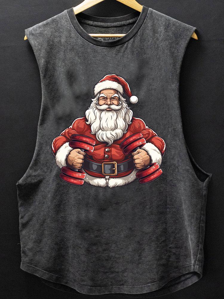 workout santa claus SCOOP BOTTOM COTTON TANK