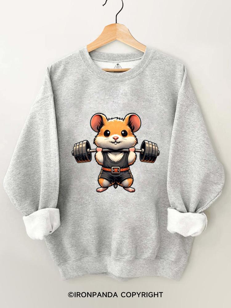 Hamster Workout Gym Sweatshirt