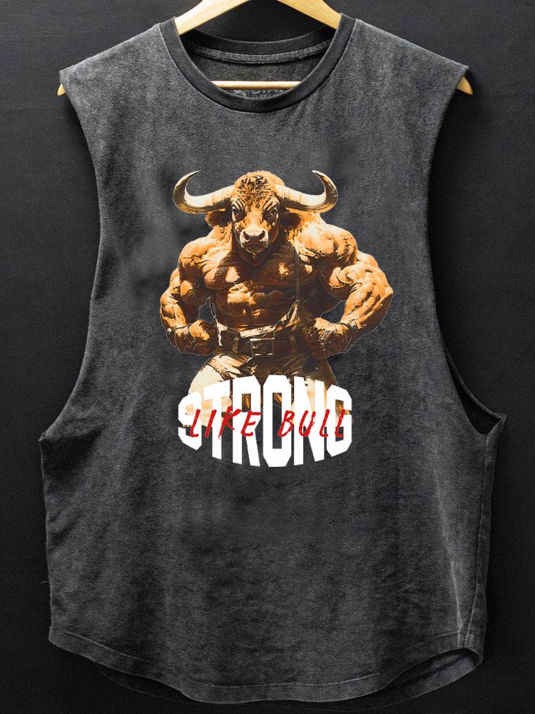 strong like bull SCOOP BOTTOM COTTON TANK