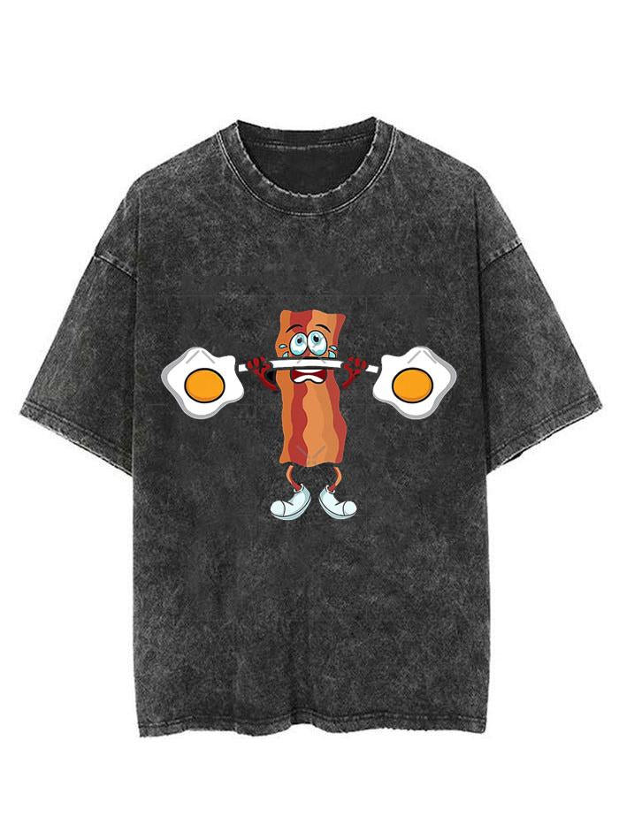 Bacon Lifting Eggs Vintage Gym Shirt