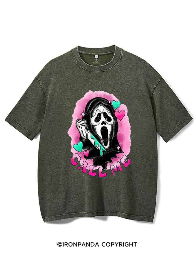 Call me Cute Ghostface Vintage Gym Shirt