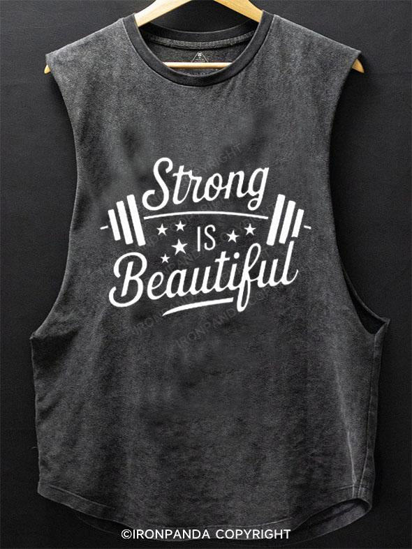 STRONG IS BEAUTIFUL SCOOP BOTTOM COTTON TANK