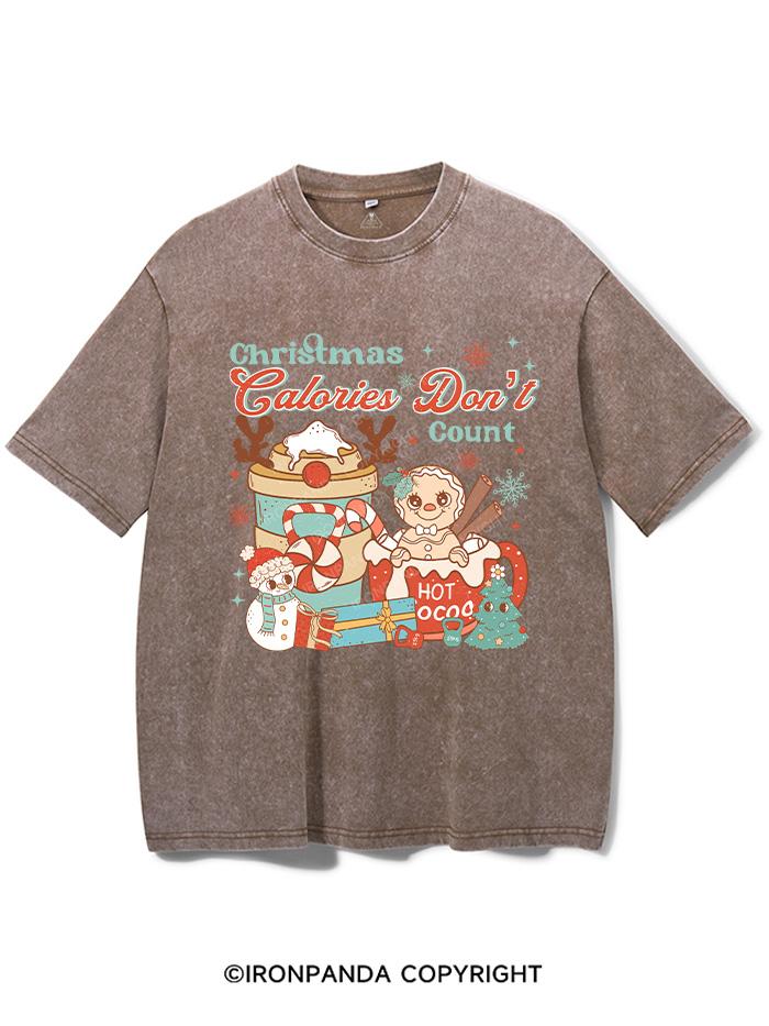 CHRISTMAS CALORIES DONT COUNT VINTAGE GYM SHIRT