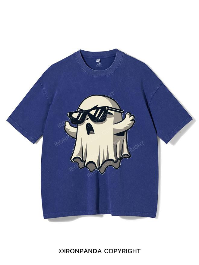 COOL GHOST WITH SUNGLASSES VINTAGE GYM SHIRT