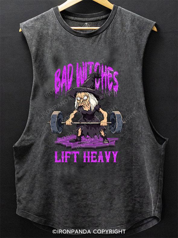 BAD WITCHES LIFT HEAVY SCOOP BOTTOM COTTON TANK