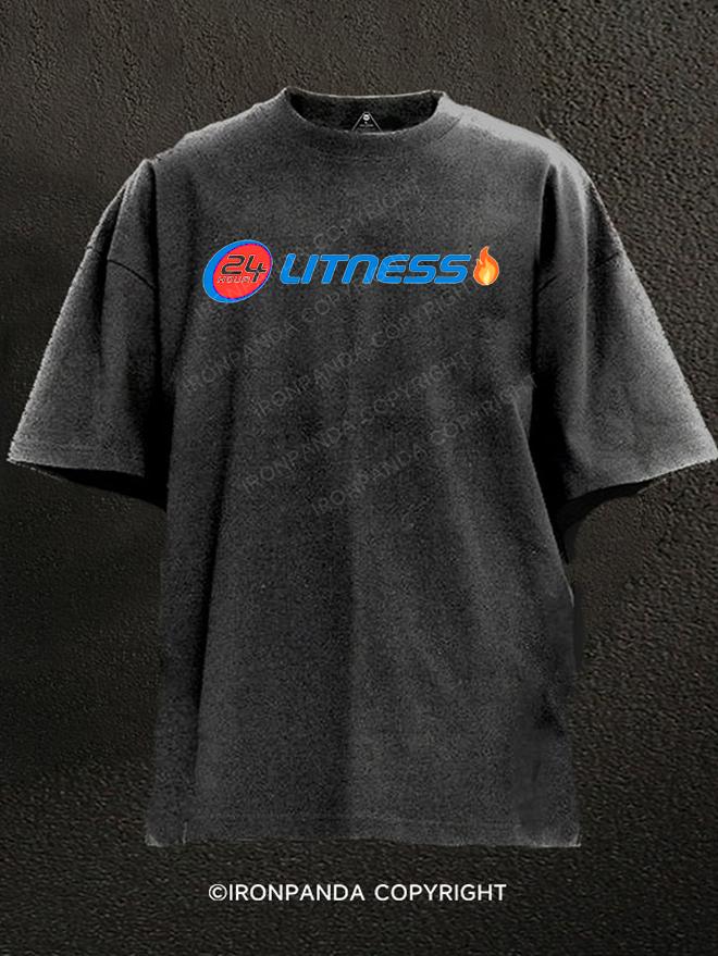 24 Hour Litness Washed Gym Shirt