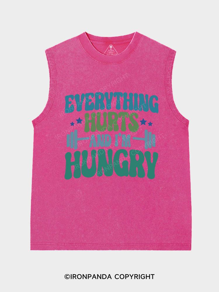 Everything Hurts and I'm Hungry Washed Tank