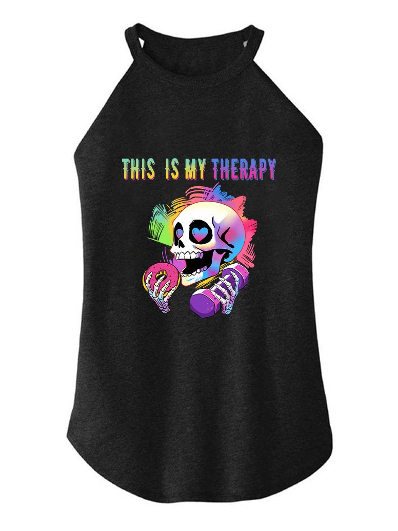 THIS IS MY THERAPY ROCKER COTTON TANK