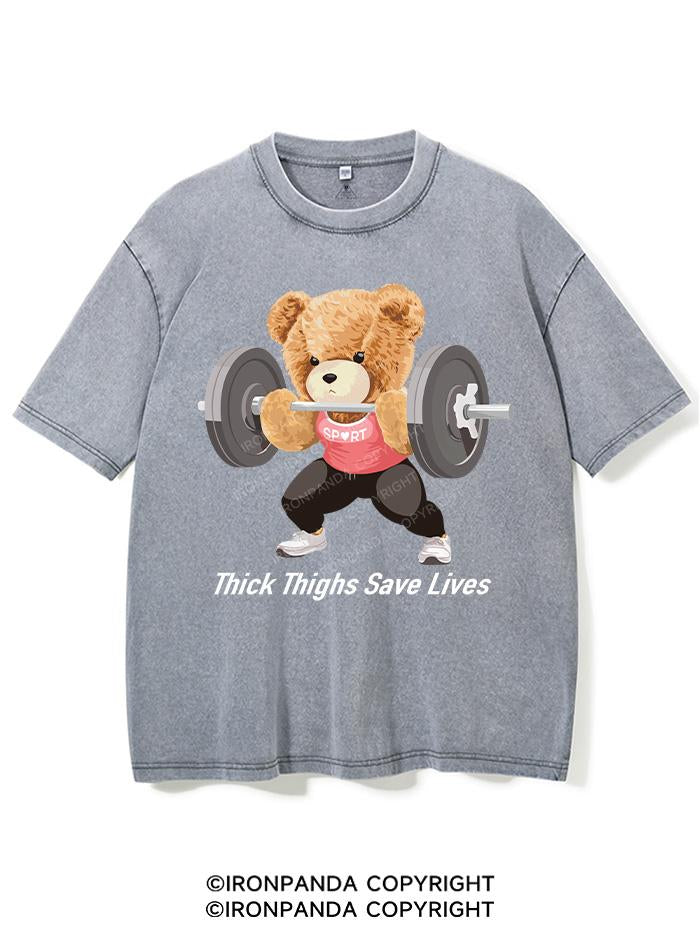 THICK THIGHS SAVE LIVES VINTAGE GYM SHIRT