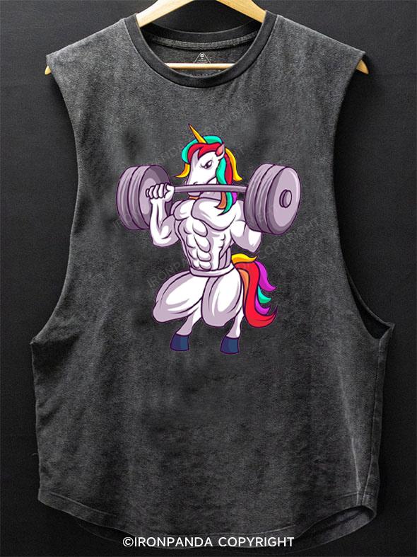 Unicorn Lifting Weights SCOOP BOTTOM COTTON TANK