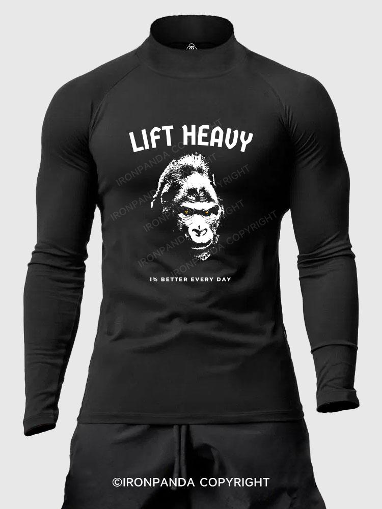 Lift heavy gorilla Men's Fitted Mock