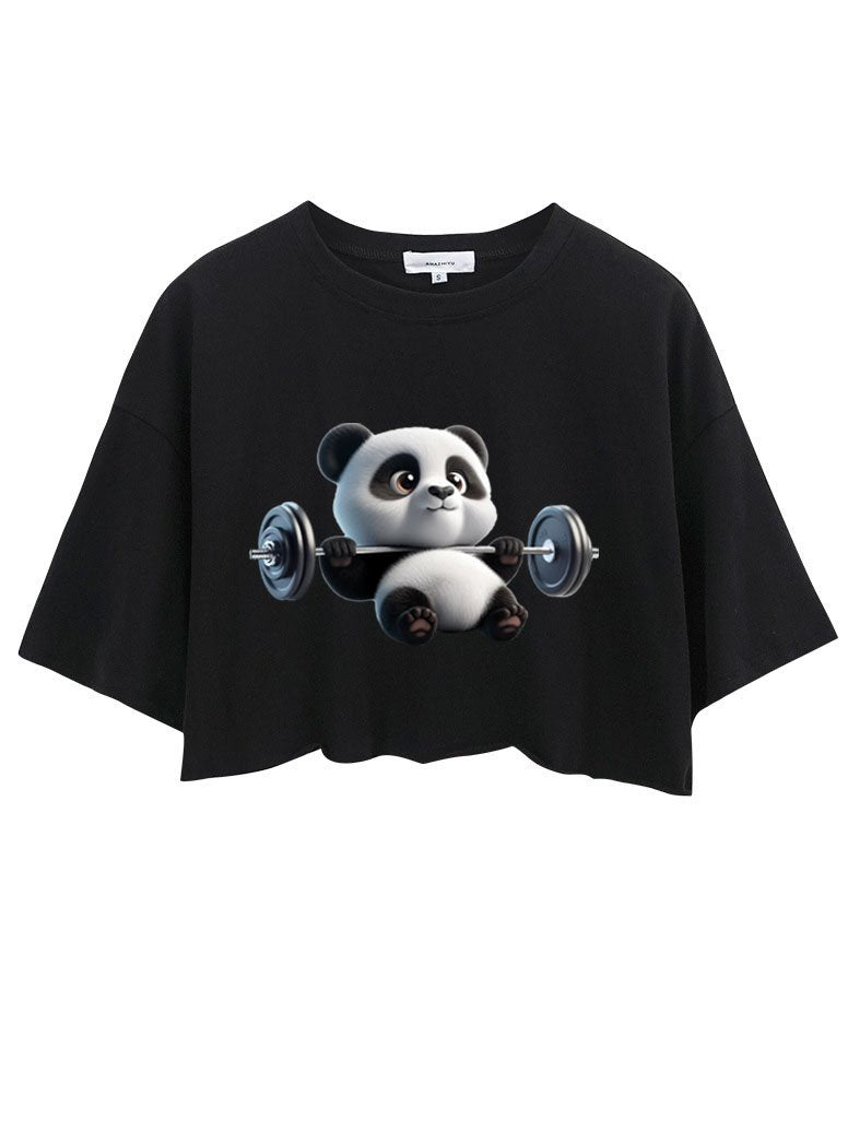 BENCH PRESS PANDA  CROP TOPS