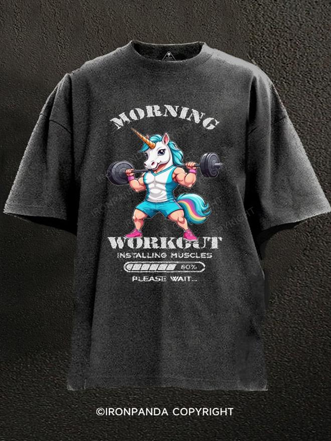 unicorn fitness Washed Gym Shirt