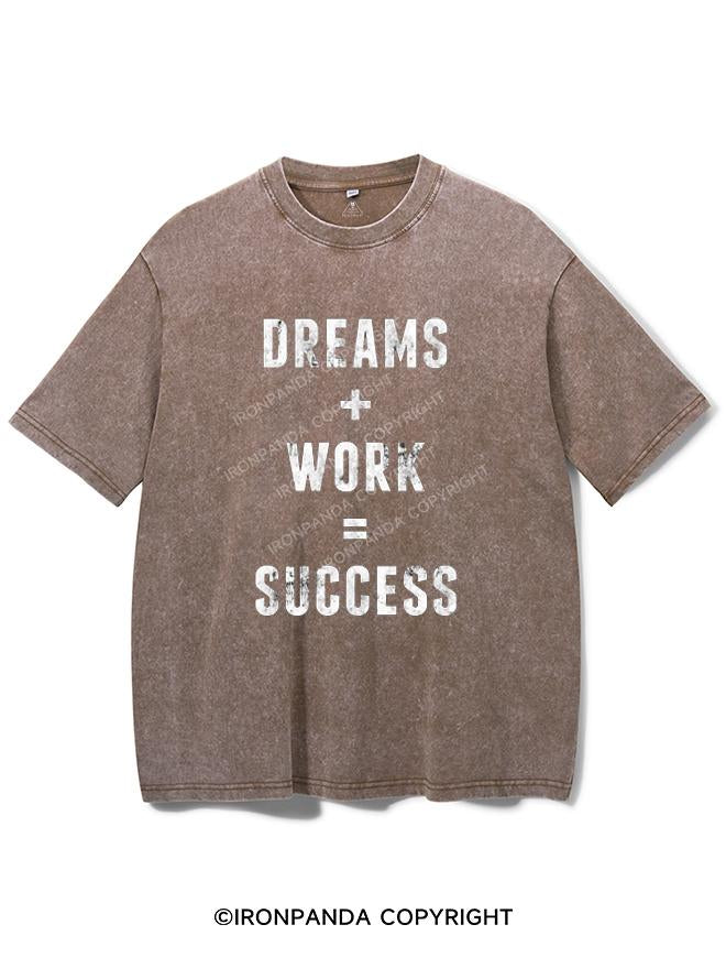 DREAMS+WORK=SUCCESS VINTAGE GYM SHIRT