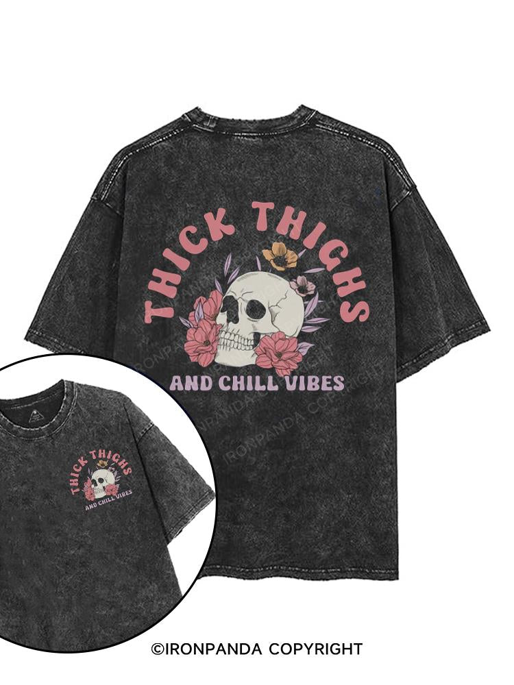 Thick Thighs printed Gym Shirt