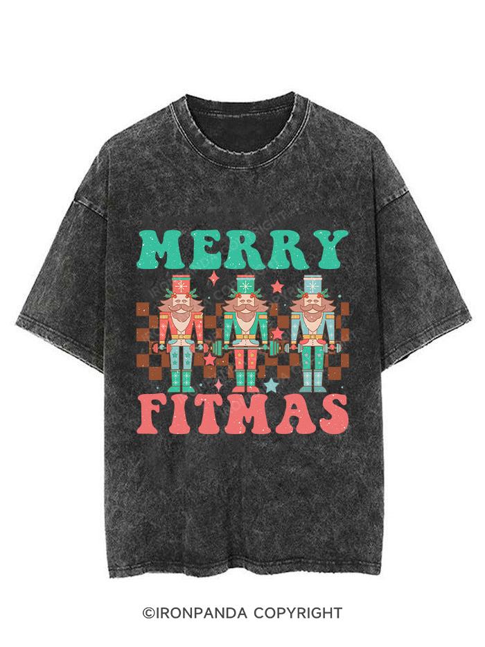 MERRY FITMAS VINTAGE GYM SHIRT