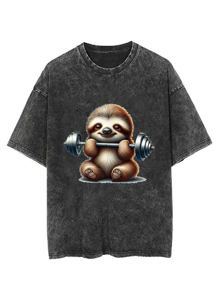 sloth weightlifting Vintage Gym Shirt