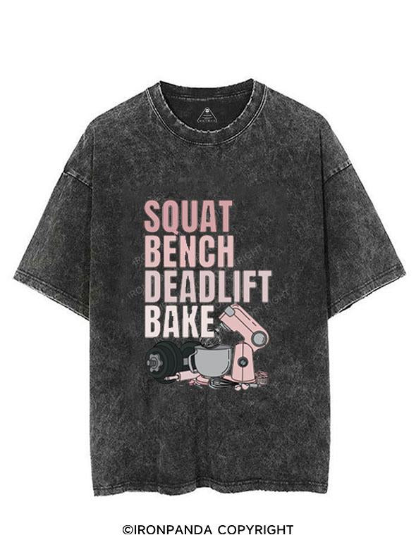 SQUAT BENCH DEADLIFT BAKE  VINTAGE GYM SHIRT