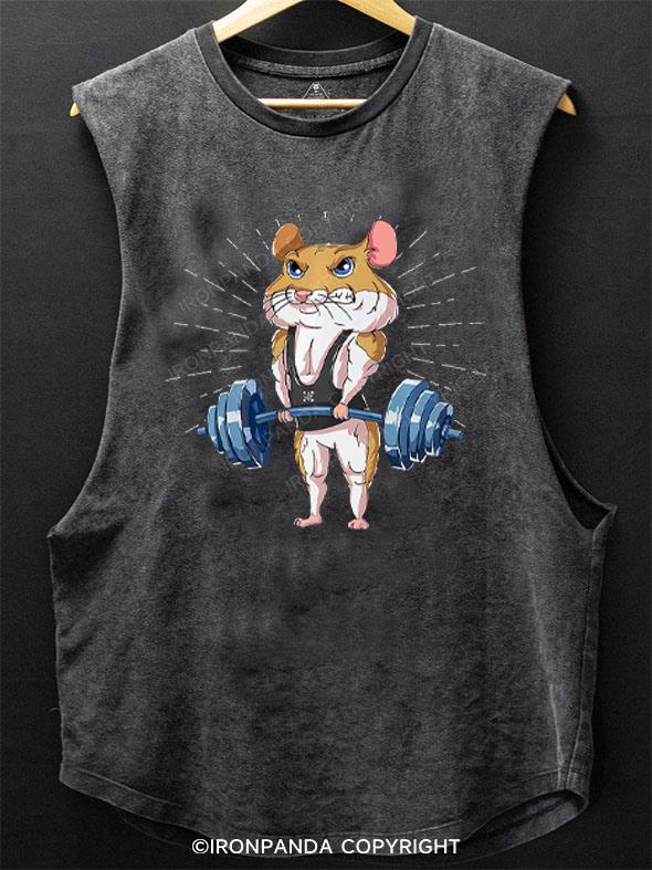 Hamster Deadlift Fitness SCOOP BOTTOM COTTON TANK