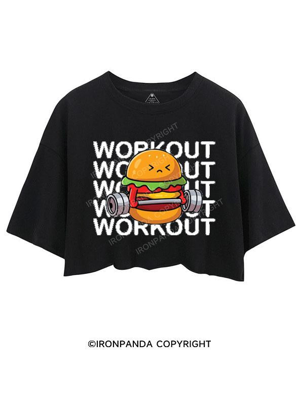 WORKOUT HAMBURGER CROP TOPS