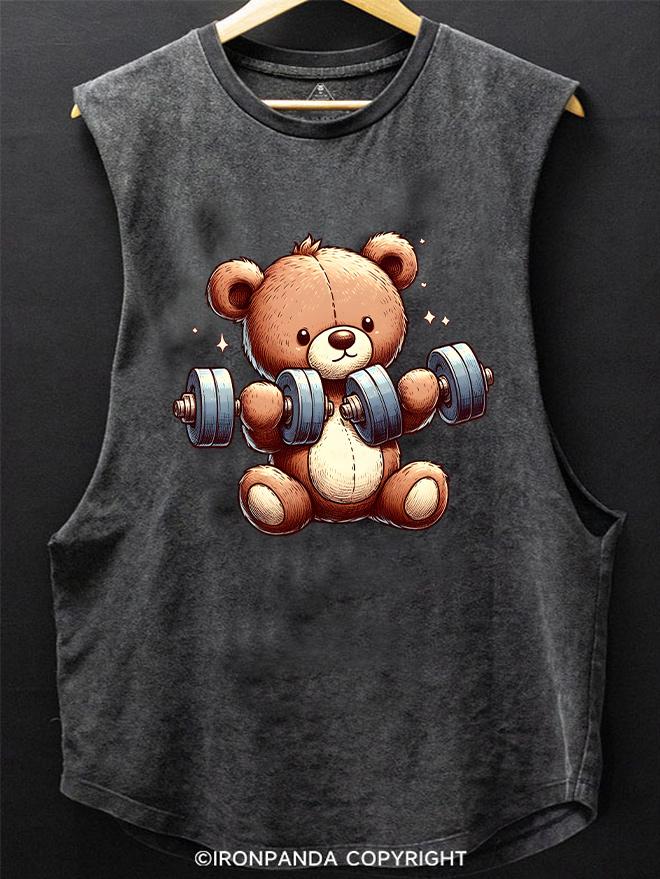 dumbbell bear SCOOP BOTTOM COTTON TANK