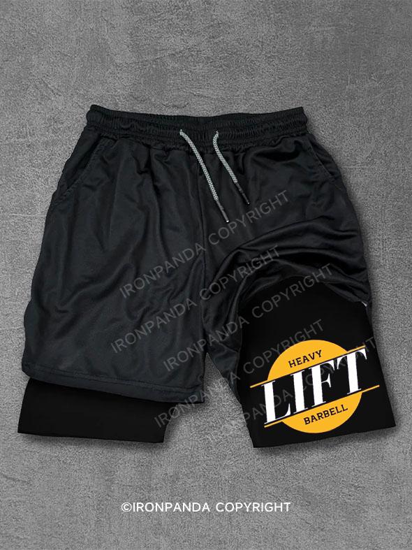 LIFT HEAVY BARBELL Performance Training Shorts