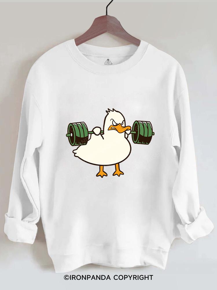 squatting duck Gym Sweatshirt