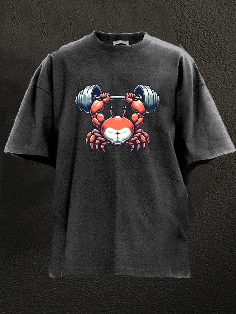 weightlifting Crab Washed Gym Shirt