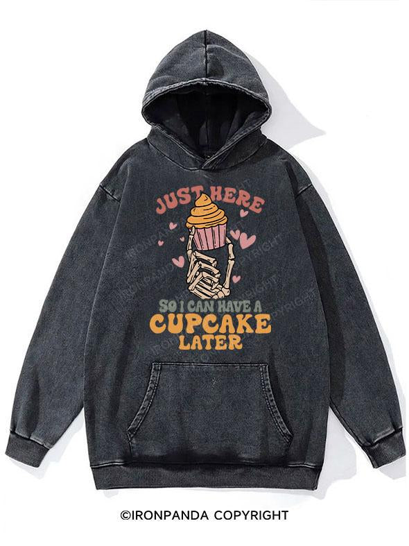 just here so i can have a cupcake later WASHED GYM HOODIE