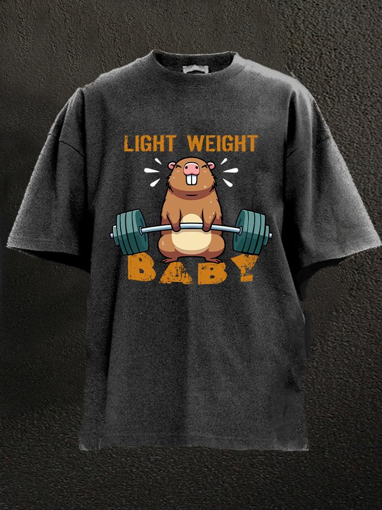 Light Weight Baby Guinea Pig Washed Gym Shirt