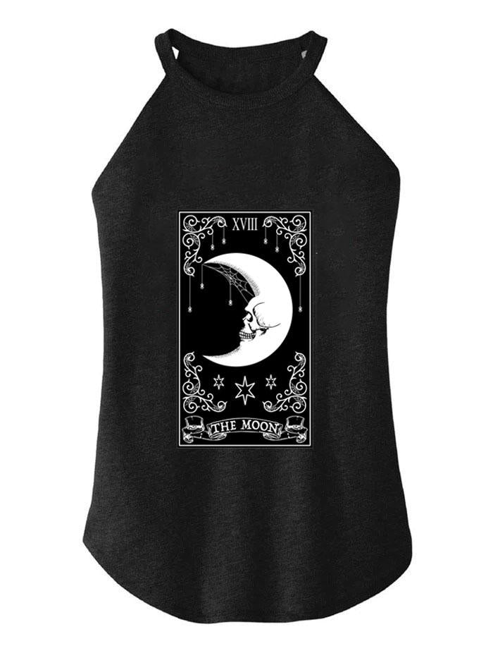 THE MOON SKELETON TAROT  ROCKER COTTON TANK