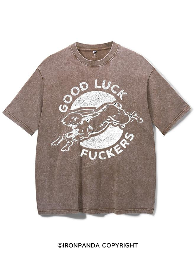 GOOD LUCK FUCKERS VINTAGE GYM SHIRT