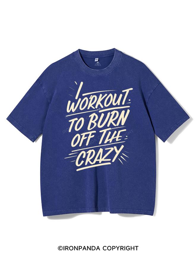 I WORKOUT TO BURN OFF THE CRAZY VINTAGE GYM SHIRT