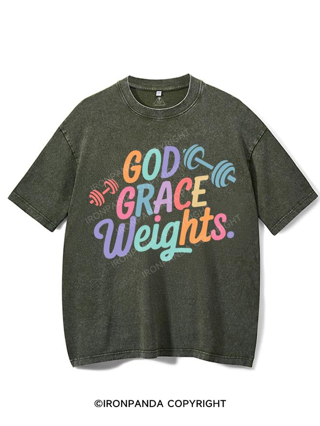 GOD GRACE WEIGHTS VINTAGE GYM SHIRT