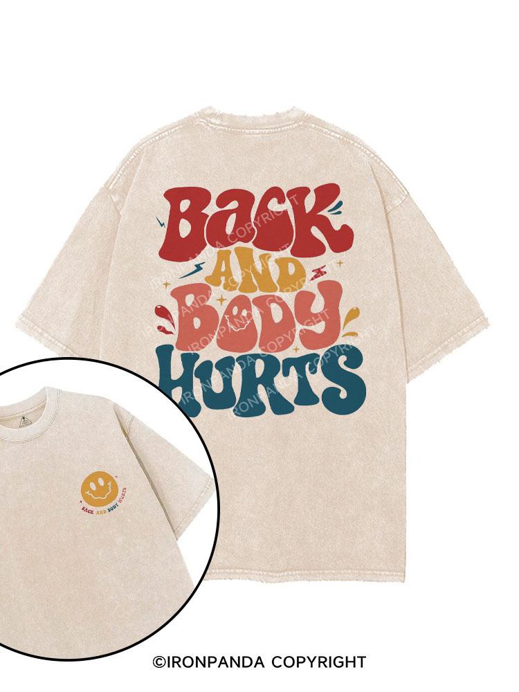 back and body hurts printed Gym Shirt