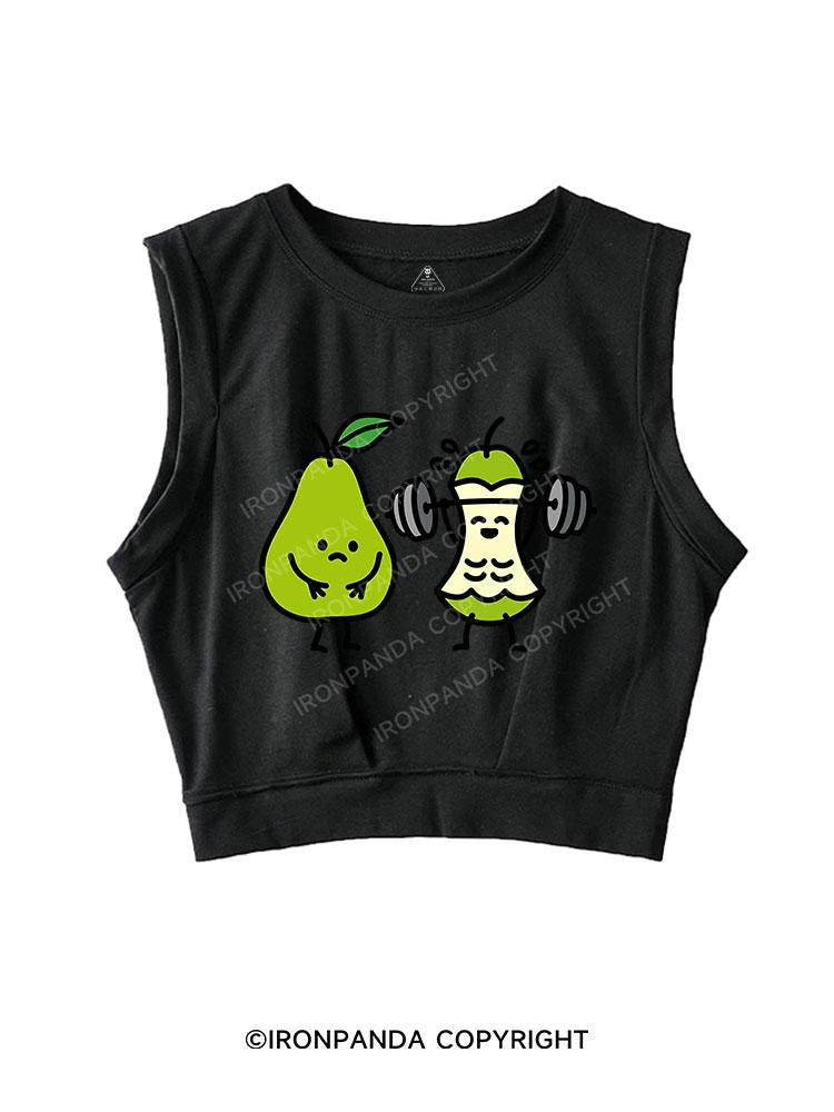 LIFTING PEAR SLEEVELESS CROP TOPS