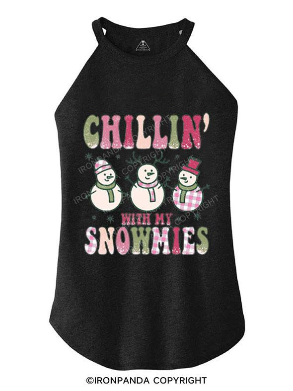 CHILLIN' WITH MY SNOWMIES TRI ROCKER COTTON TANK