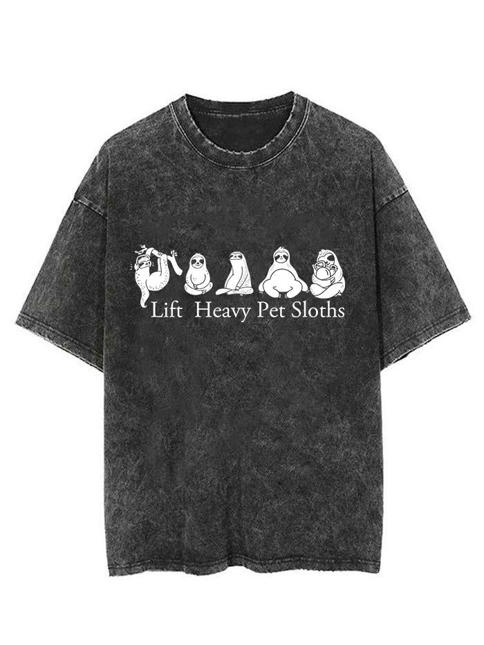 Lift heavy pet Sloths Vintage Gym Shirt