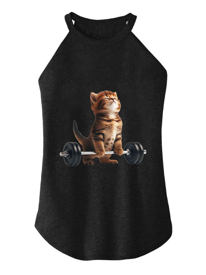 CAT DEADLIFT TRI ROCKER COTTON TANK