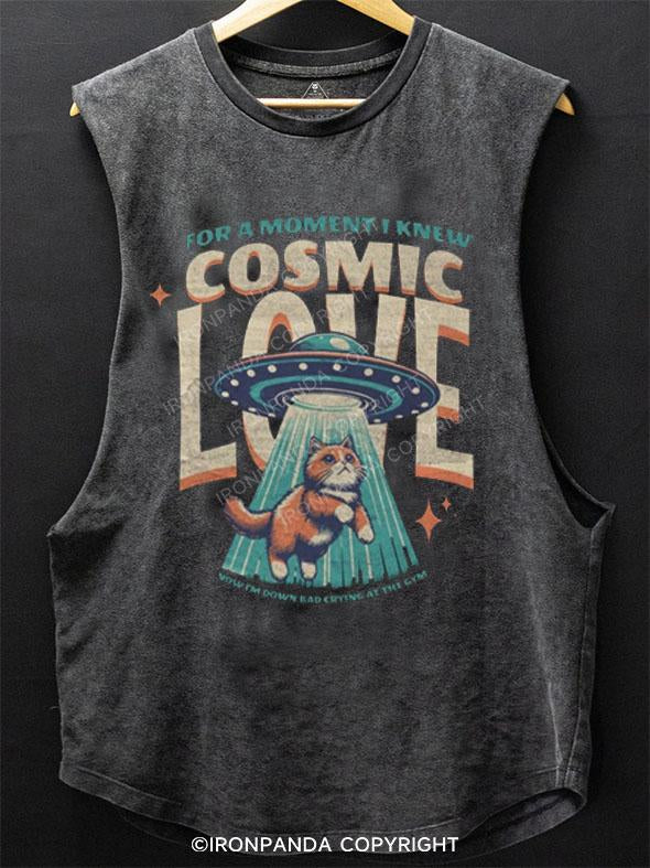 COSMIC LOVE FOR A MOMENT I KNEW SCOOP BOTTOM COTTON TANK