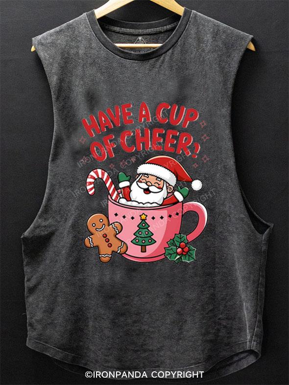 HAVE A CUP OF CHEER! SCOOP BOTTOM COTTON TANK