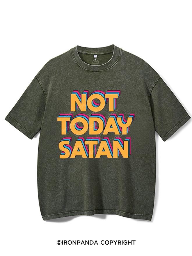 NOT TODAY SATAN VINTAGE GYM SHIRT